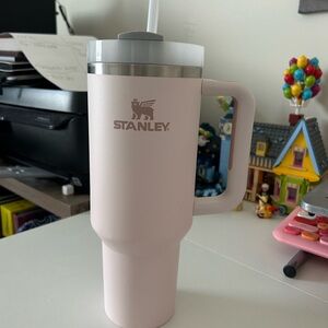 40 oz Stanley Pink Tumbler with Straw